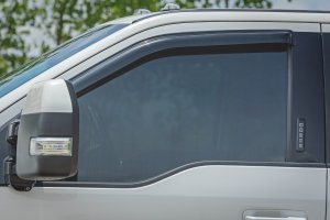Ford F-150 Side Window Deflectors - Rough Country - Tape On Rain Guard - '17-'24